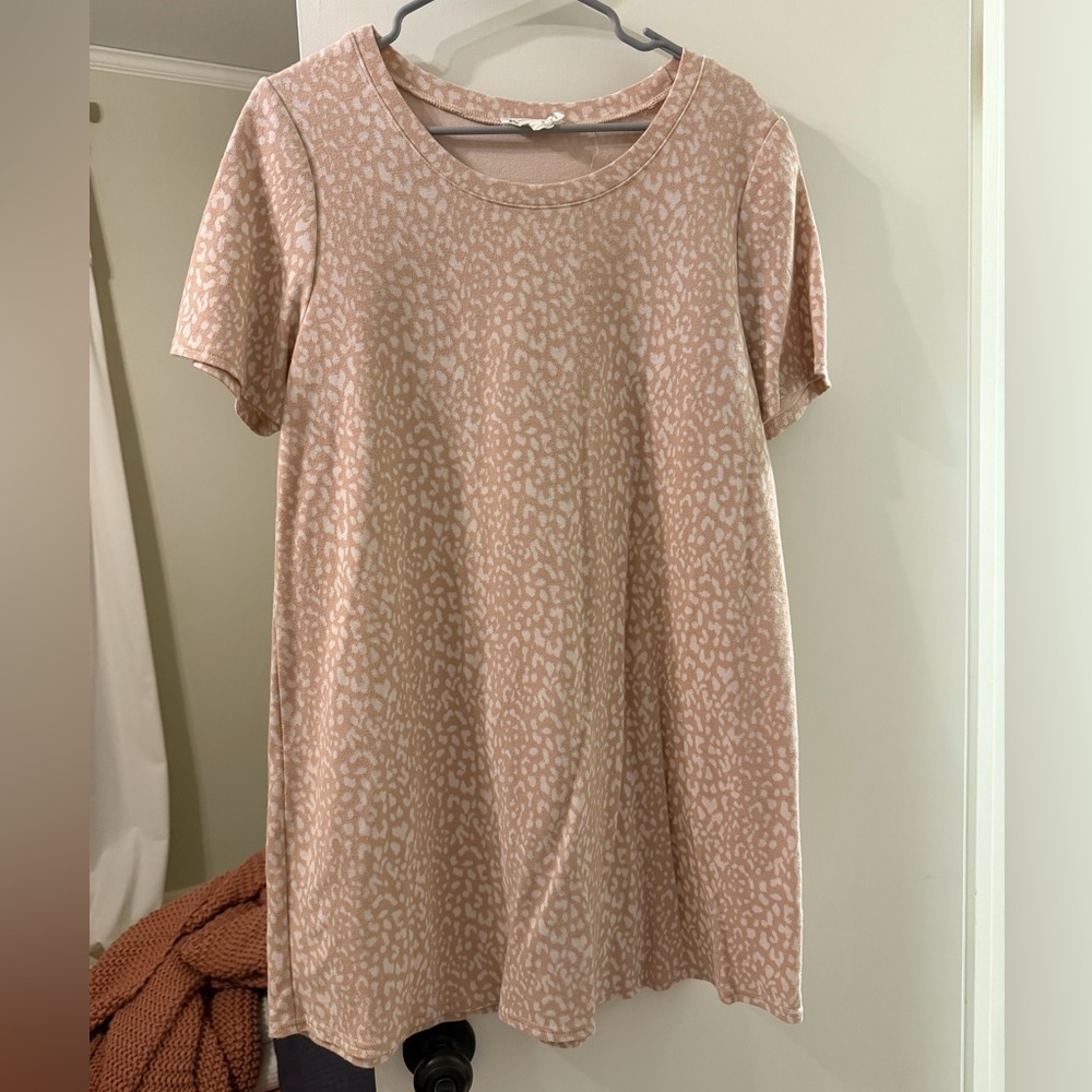 Tan Leopard Print Dress